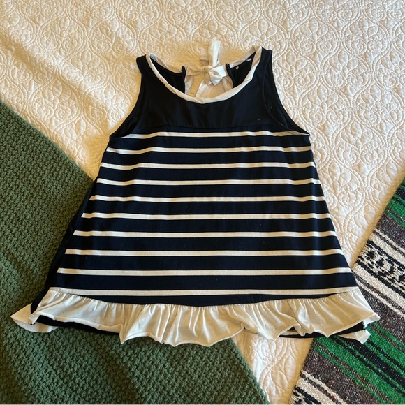 Navy & White Stripped Tunic Blouse - Picture 10 of 16